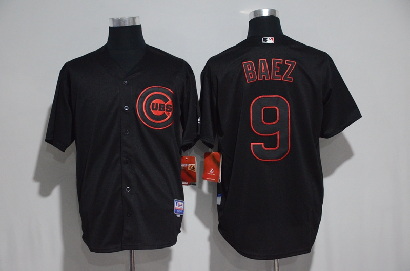 2017 MLB Chicago Cubs #9 Baez black jerseys->chicago cubs->MLB Jersey
